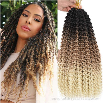 Wholesale 8Inch 12Inch Purple Blue Faux Locs Crochet Braids Spring Passion Twist African River Goddess Hair Supplier